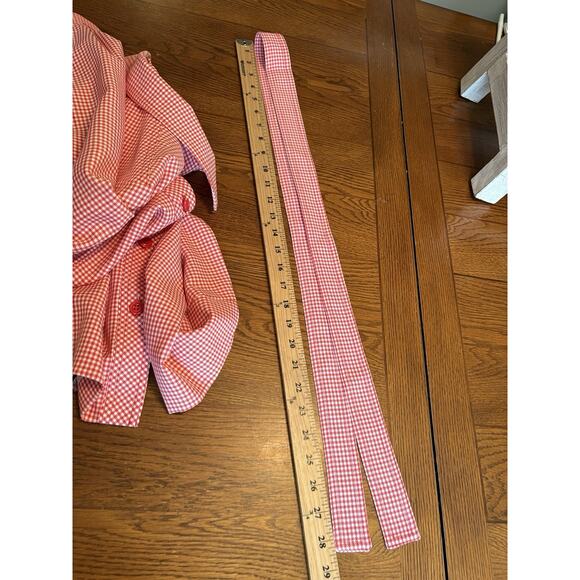 Vtg Saks Fifth Avenue Albert Nipon Red Gingham Picnic Dress & Blazer Plaid Sz M - Picture 9 of 14